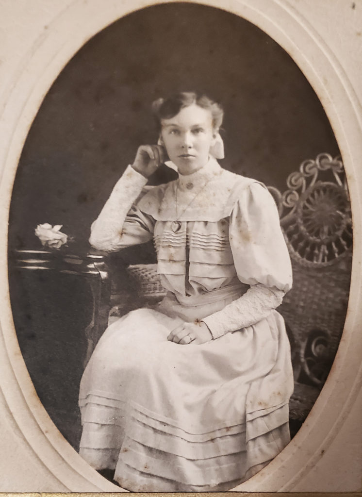 Edna Bathrick, 16 years old c. 1907 courtesy of Debby Loucks
